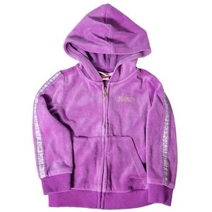 Juicy Couture vintage purple velour girl's zip hoodie 2T